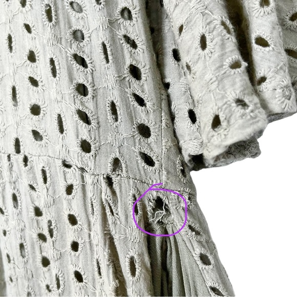 ❗️SOLD❗️Mustard Seed Eyelet Swing Mini Dress - Picture 12 of 13